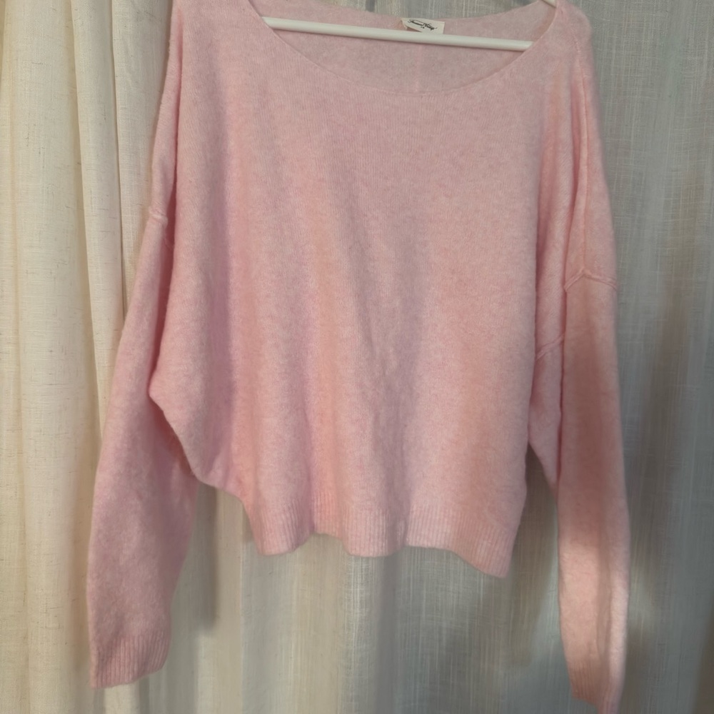 American Vintage Soft Pink Crew Neck Sweater
